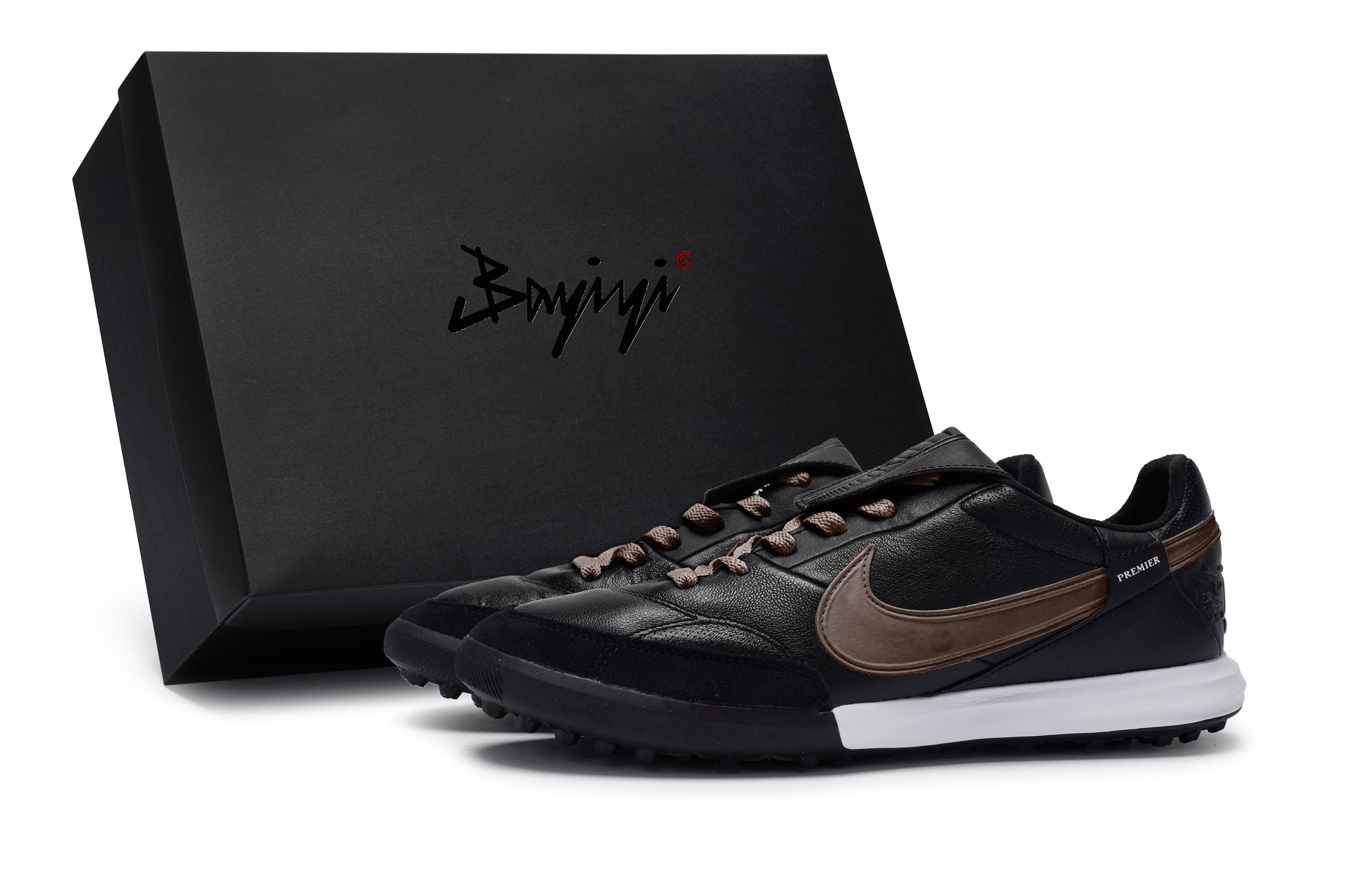 

Nike Футбольные бутсы Premier 3 TF Rubber Broken Studs, противоскользящие и износостойкие, дышащие, мужские, цвет черный кофе
