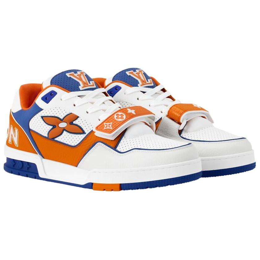 Кроссовки для скейтбординга мужские низкие из коровьей кожи Trainer Orange LOUIS VUITTON, original shoe box included — фото 4