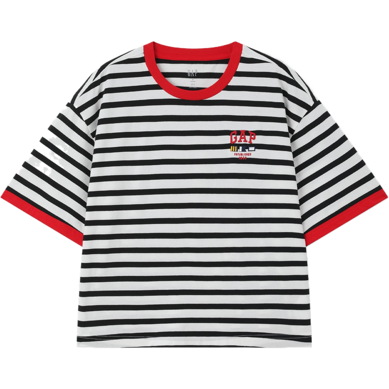 

Футболка с заниженной линией плеч, женская GAP, Stripes