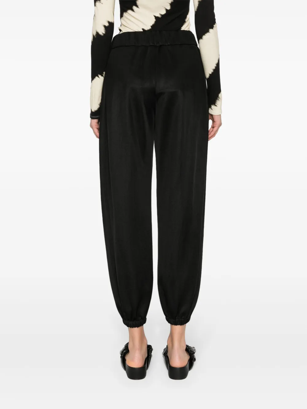 Зауженные брюки с завышенной талией JIL SANDER, черный — фото 4