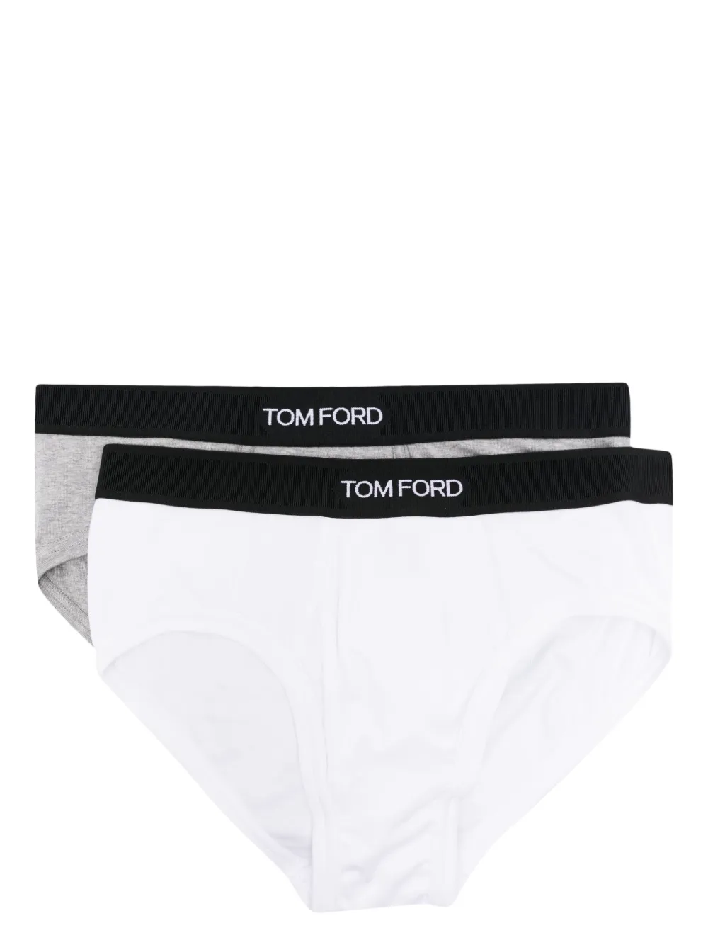 

Комплект из двух трусов-брифов с логотипом TOM FORD, серый