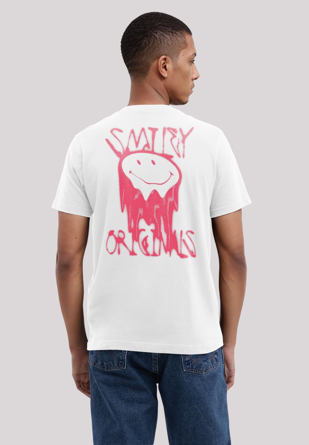 

Футболка с принтом SMILEY ORIGINALS PUNK DRIP STREETWEAR F4NT4STIC, белый