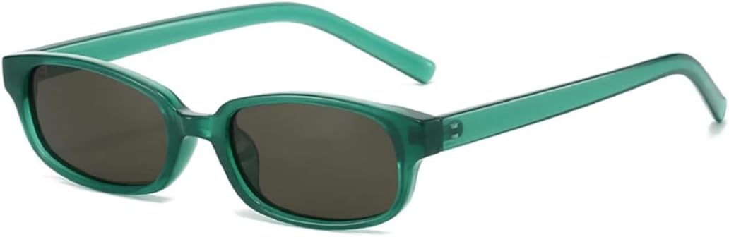 

Солнцезащитные очки для мужчин и женщин - защита UV400 - маленькая оправа, красно-зеленые линзы с градиентом в стиле панк, для занятий спортом на открытом воздухе и вождения DSVIGF, Green Grey Green