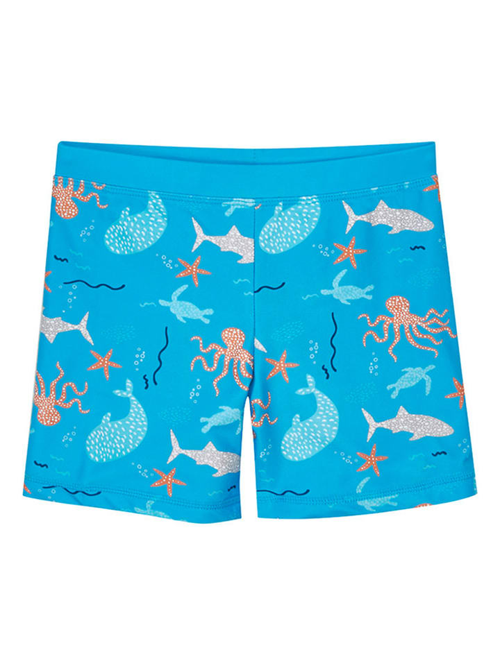 Playshoes Двухсекционный купальник "Морские создания" синего цвета — фото 4