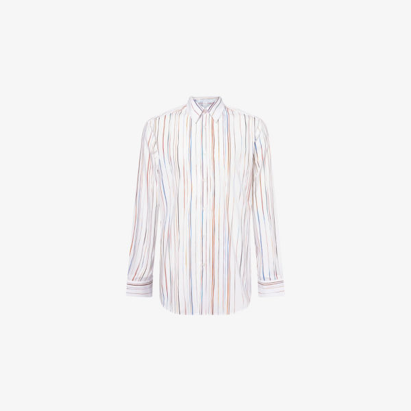 

Рубашка Paul Smith из хлопка в полоску классического кроя, белый