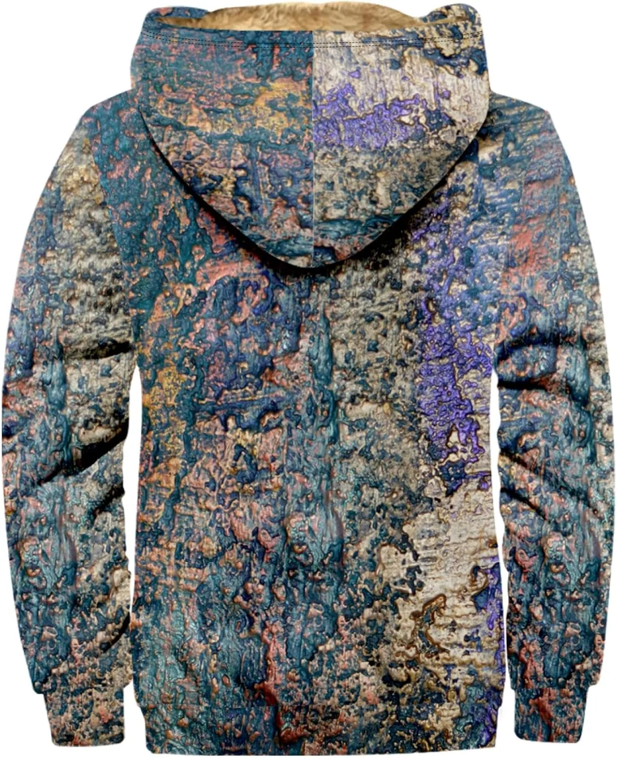 Куртка Sherpa мужская, теплая флисовая, в клетку, с капюшоном, на молнии, зимняя худи, удобная повседневная куртка с карманами Generic, серый — фото 3