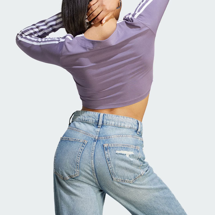 Футболка Adidas Originals тёмно-серо-фиолетовая — фото 4
