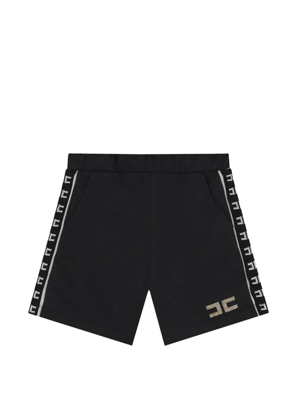 Шорты с пайетками Elisabetta Franchi Kids, черный