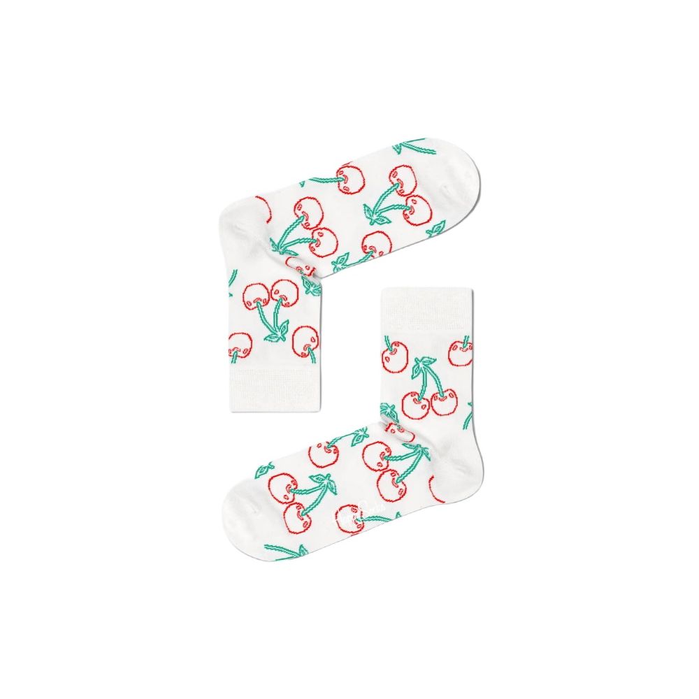 

Белый хлопковый носок Happy Socks