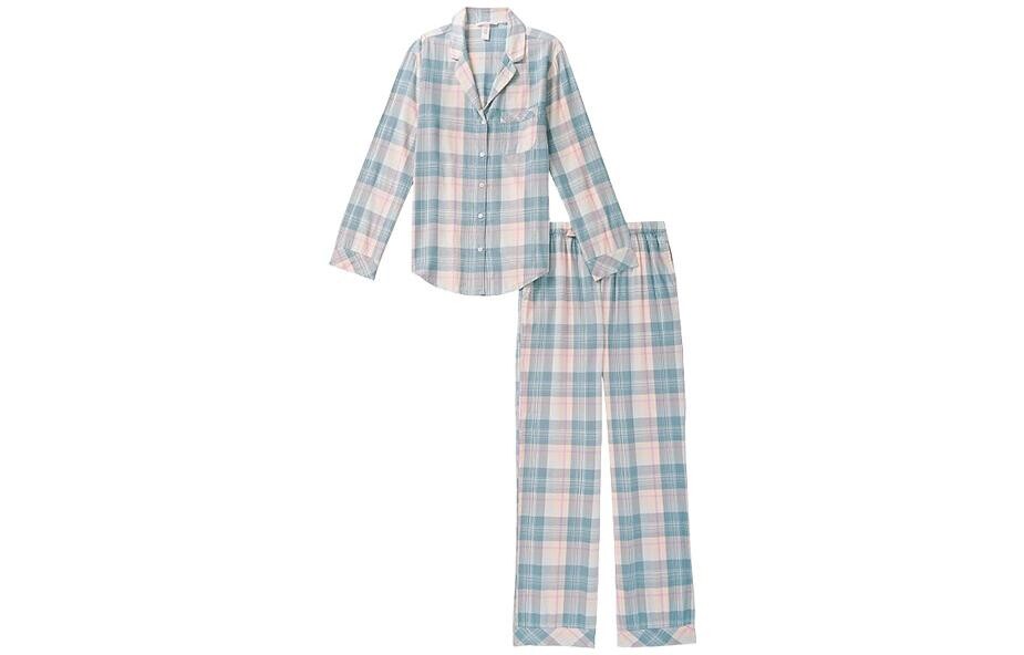 

Женский пижамный комплект Victoria's Secret, цвет Blue and white check