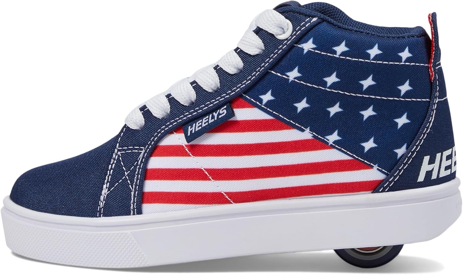 Кроссовки Racer Mid Heelys Унисекс, белый/красный/синий/темно-синий — фото 4