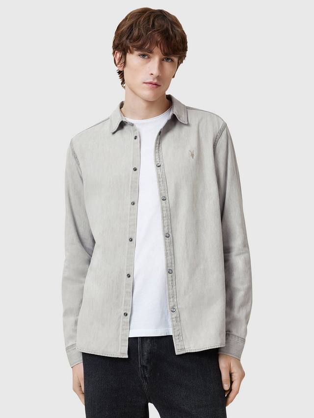 

Футболка Gleason из органического хлопка Regular Fit AllSaints, Grey