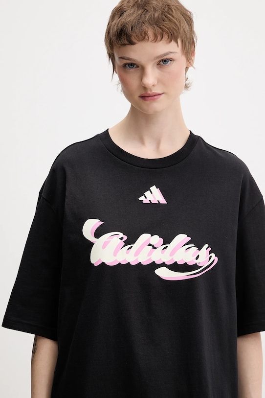 Хлопковая футболка house of tiro Adidas, черный — фото 4