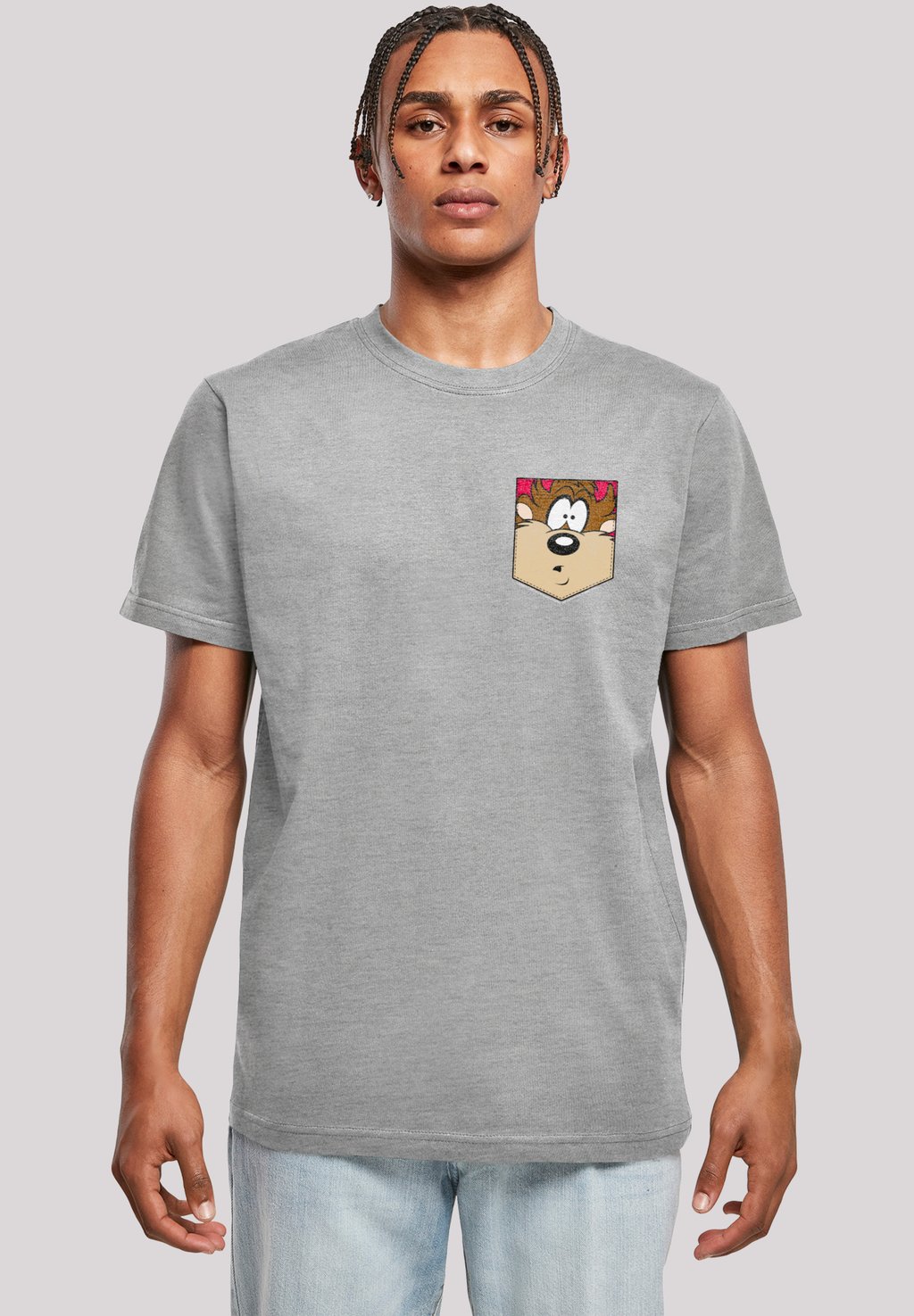 

Футболка с принтом LOONEY TUNES F4NT4STIC, цвет heather grey