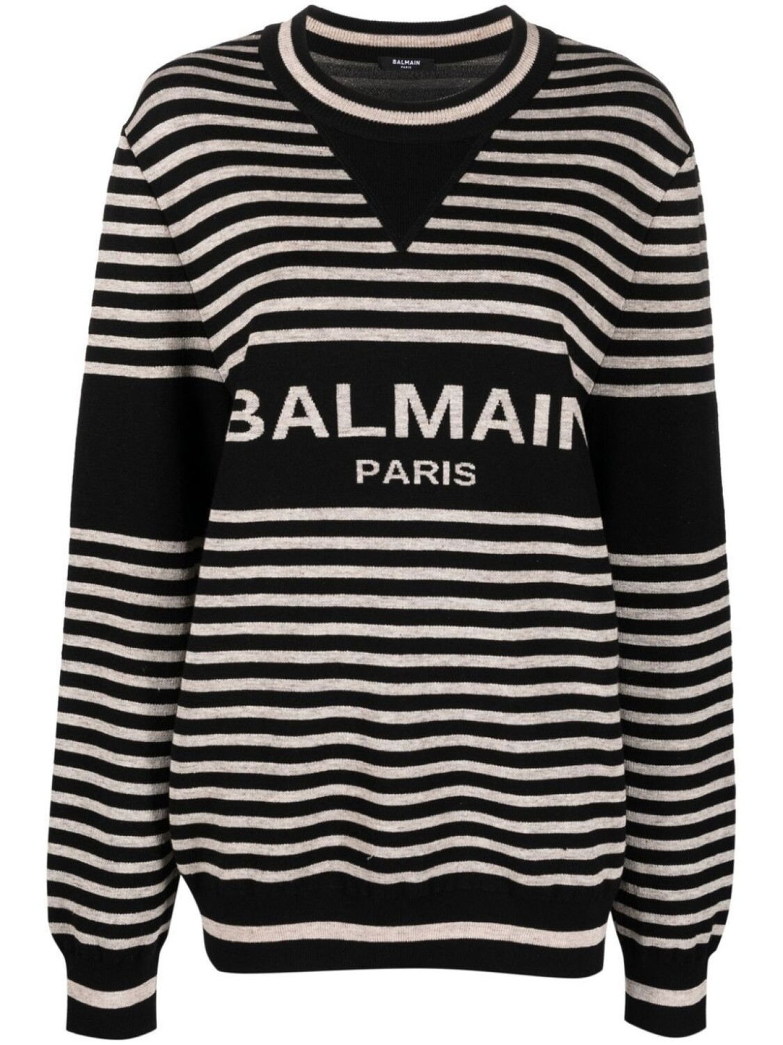 

Balmain джемпер в полоску с логотипом, черный