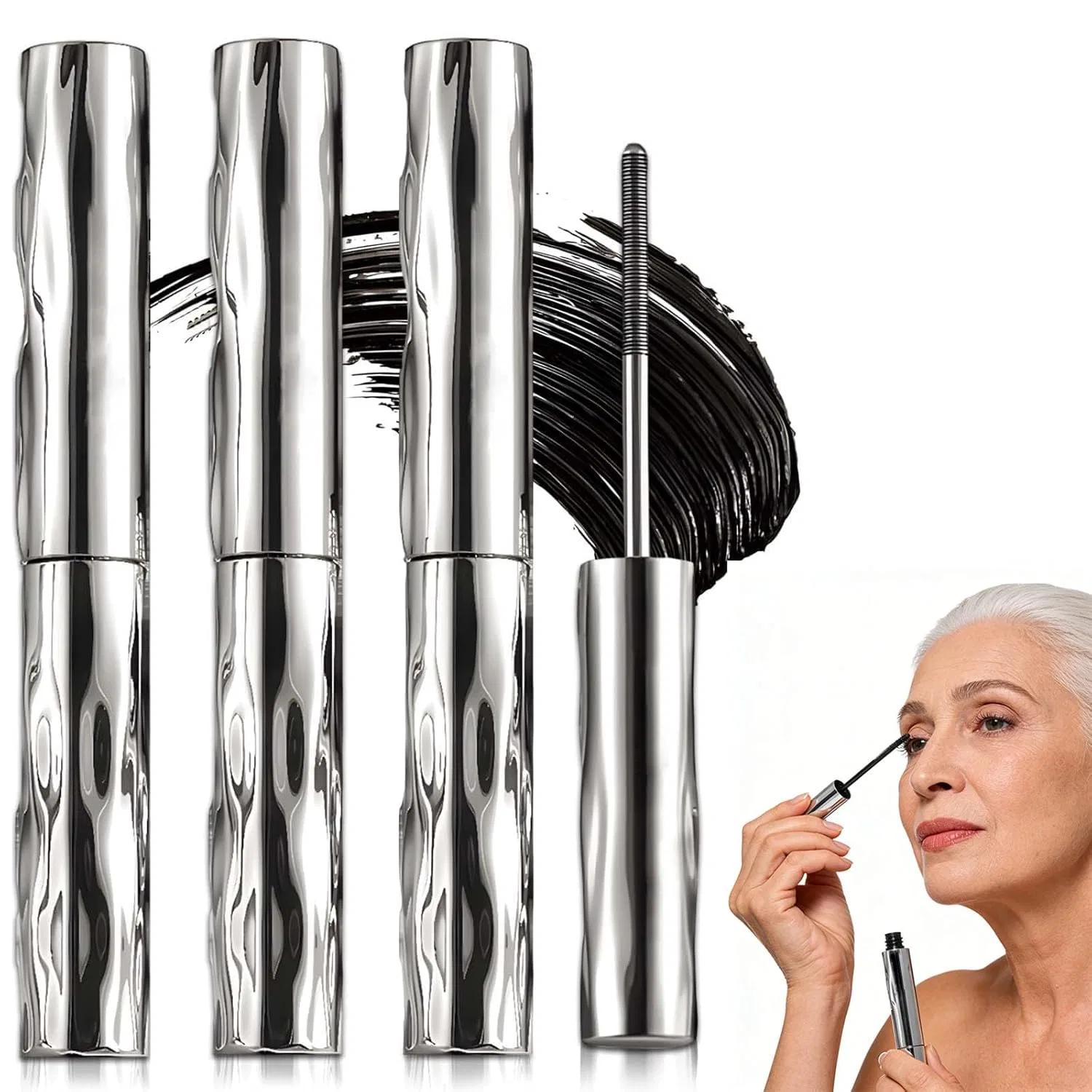Тушь для ресниц Iron Eye Mascara с металлической щеточкой Generisch, 3 Pieces.