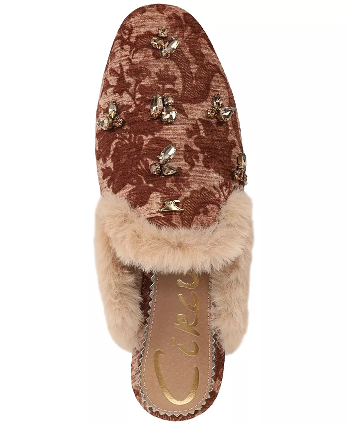 Женские декорированные уютные сабо Tillie из искусственной овчины Circus NY by Sam Edelman, коричневый — фото 4