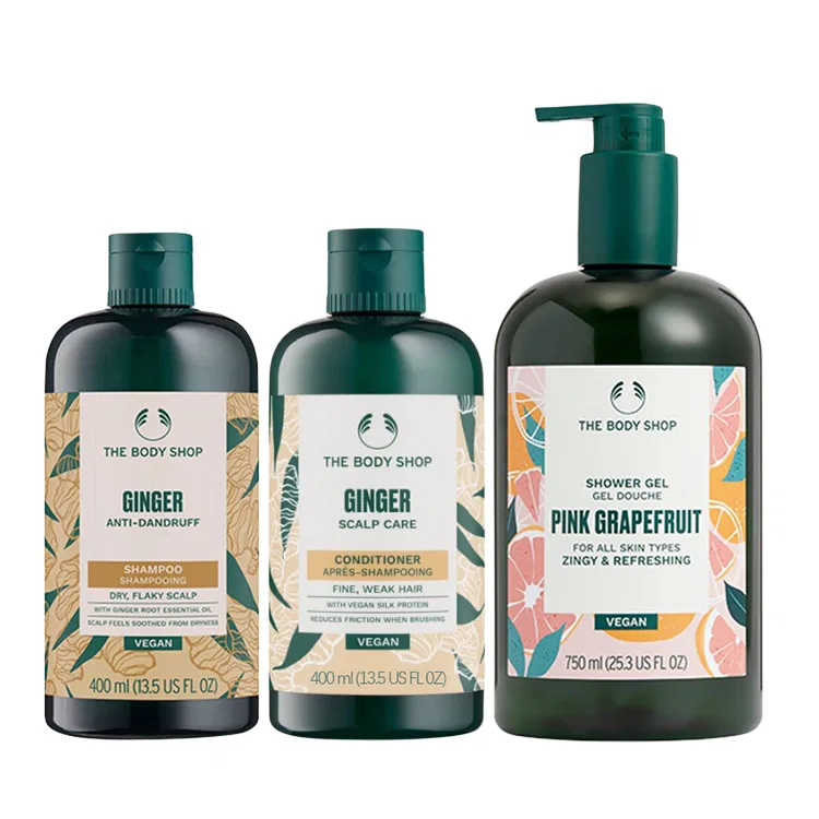 Набор шампуня и кондиционера с имбирем THE BODY SHOP 400мл+400мл+750мл