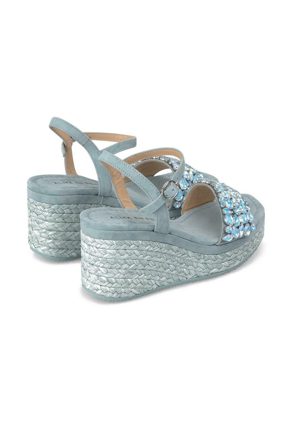 Босоножки на танкетке Espadrilles Alma en Pena, цвет Azul Jaspeado — фото 4
