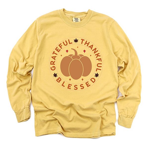 

Grateful thankful blessed лонгслив с кольцевым окрашиванием Simply Sage Market, Mustard