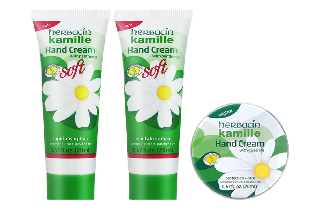 

Крем для рук смягчающий с ромашкой и розой увлажняющий Herbacin