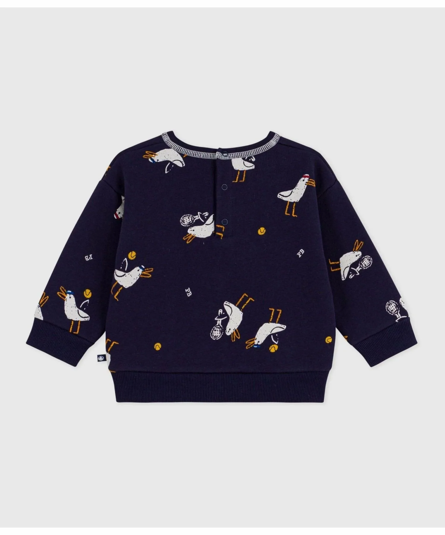Толстовка-пуловер на флисовой подкладке PETIT BATEAU, Blue/Multicolor — фото 4