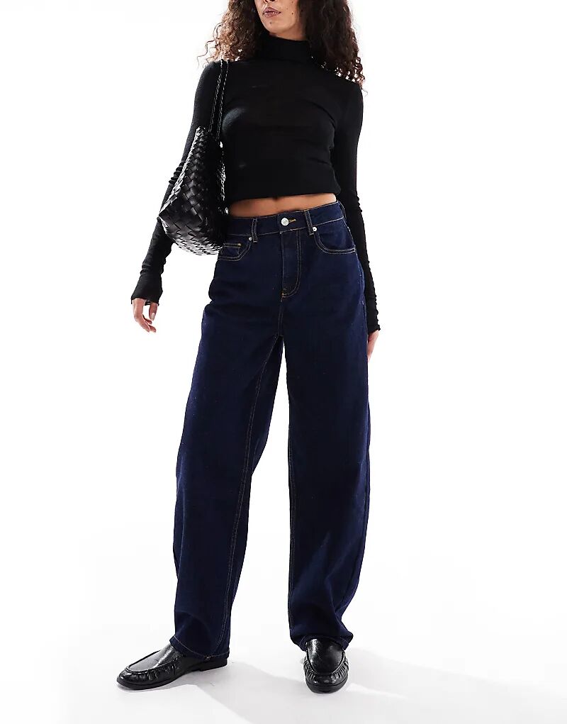 

Джинсы-бочонки ASOS DESIGN с завышенной талией, промытые