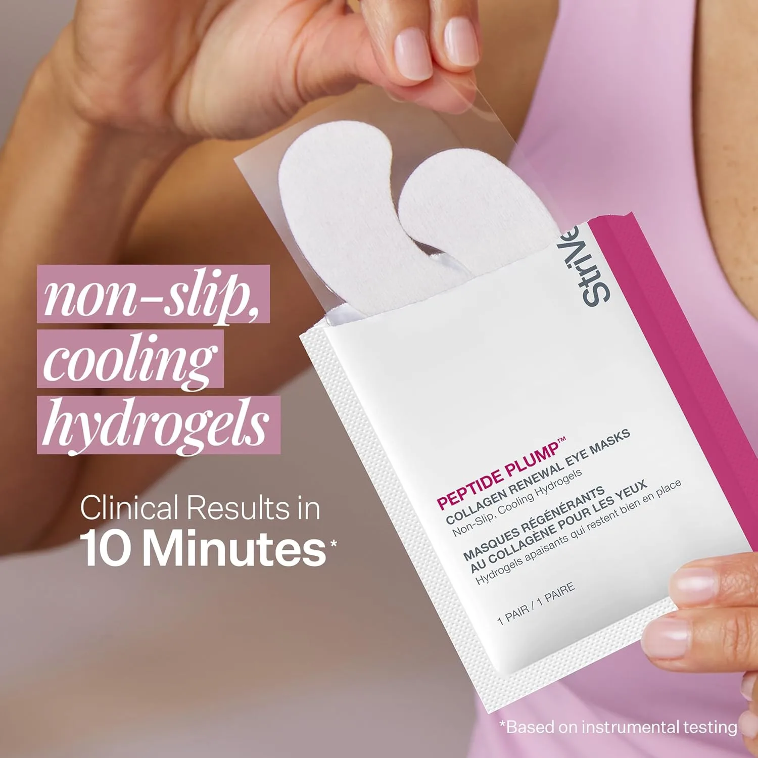 Разглаживающие маски для глаз StriVectin Peptide Plump Collagen Renewal Smoothing Eye Masks — фото 3