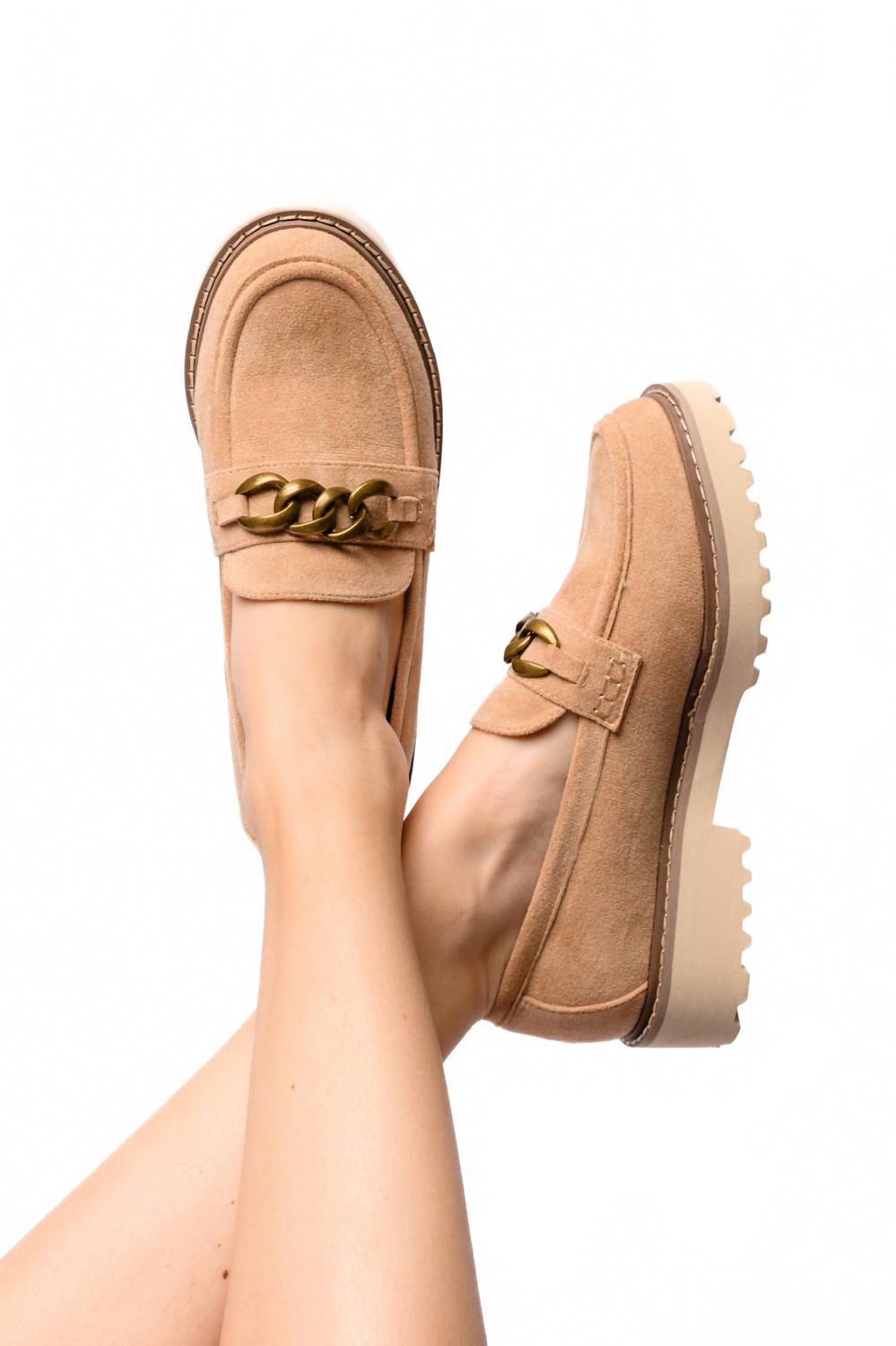 Женские замшевые лоферы Literally Loafers в верблюжьем цвете Corkys Footwear, коричневый — фото 2
