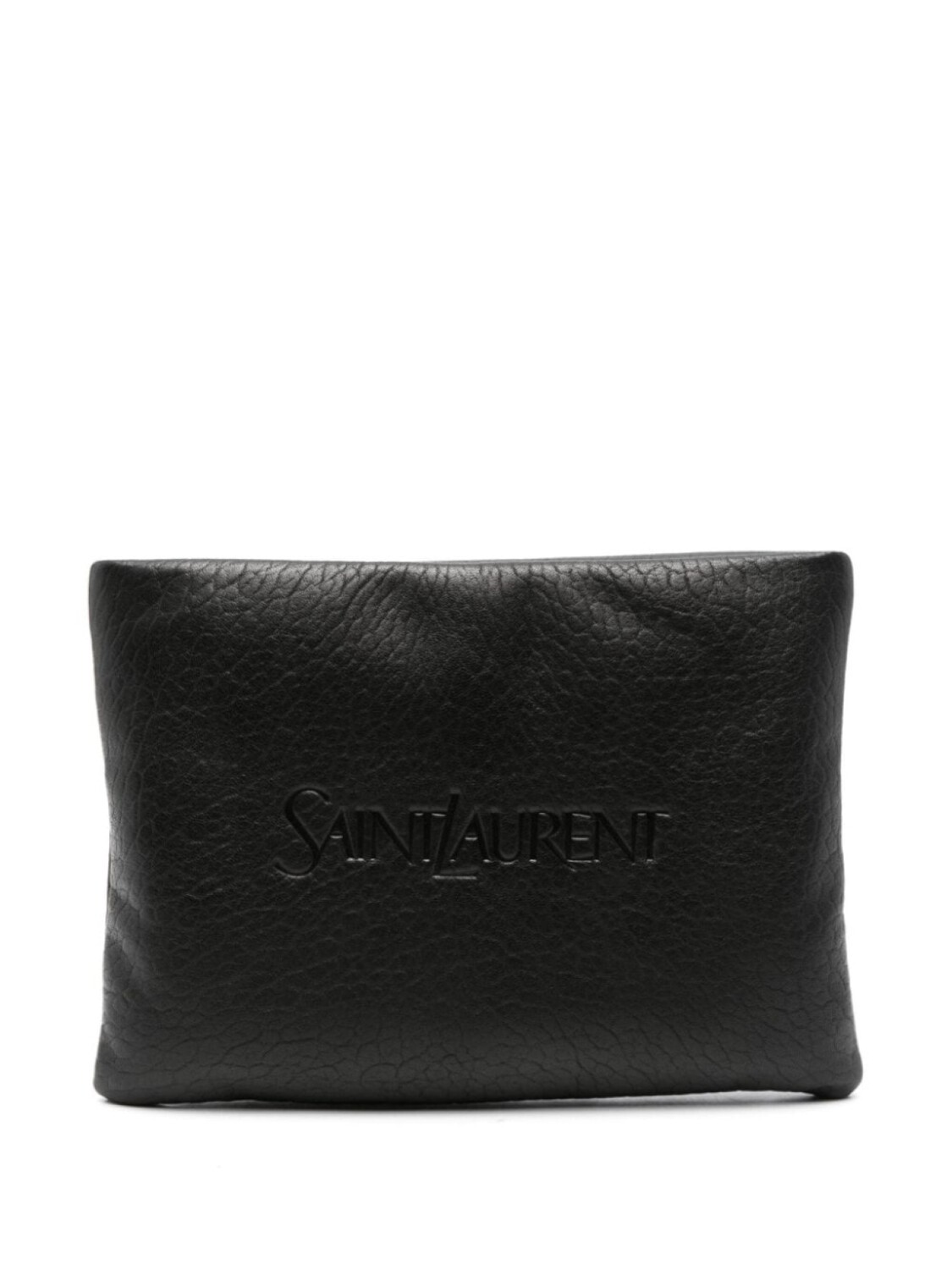 

Saint Laurent большой клатч Puffy Pouch, черный