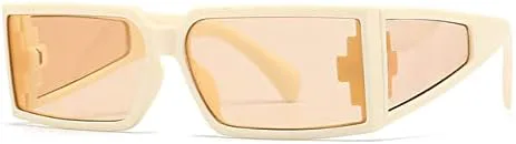 

Ретро солнцезащитные очки в толстой оправе, маленькие прямоугольные, для женщин, серебристые, с боковой защитой, плоская верхняя часть, для мужчин MTZJH, C3