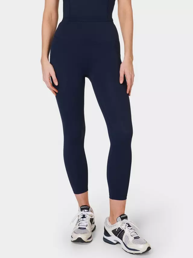 

Спортивные леггинсы Sweaty Betty All Day Active Emboss 7/8 Sports, цвет navy/blue