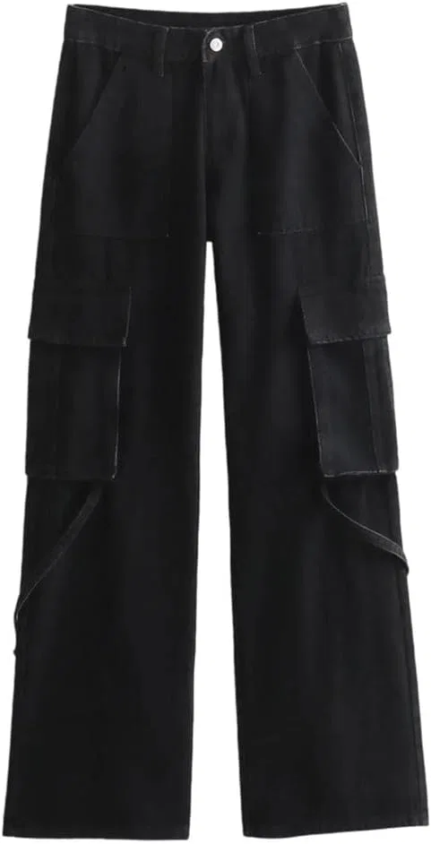 Джинсы карго женские, джинсовые, Vintage Wash, 816