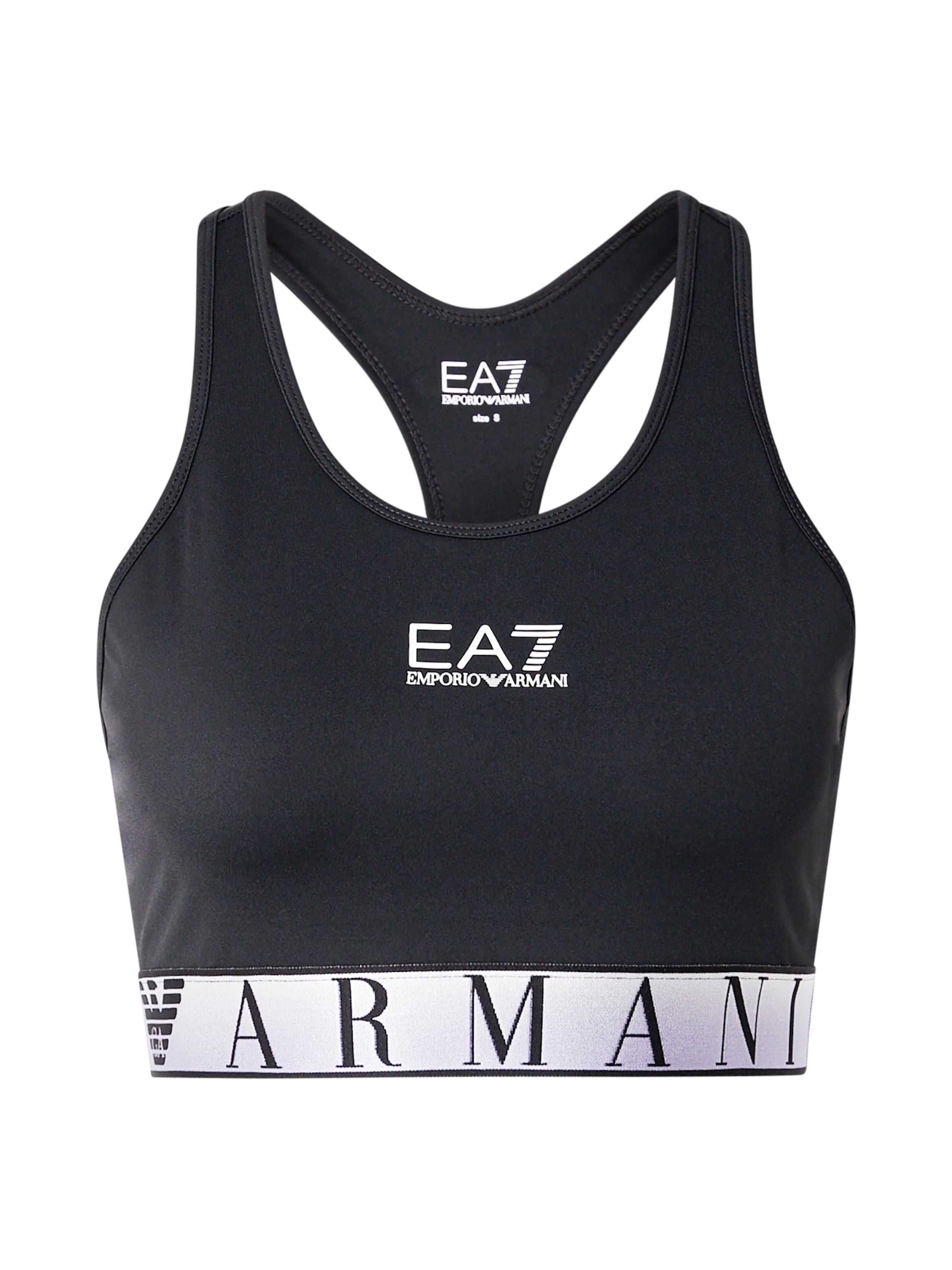 

EA7 Emporio Armani Спортивный бюстгальтер-бралетт в черном цвете