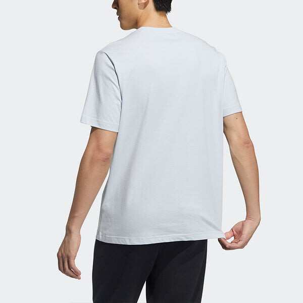 Футболка neo m ce grph tee 2 с принтом логотипа спортивная с коротким рукавом Adidas, синий — фото 3