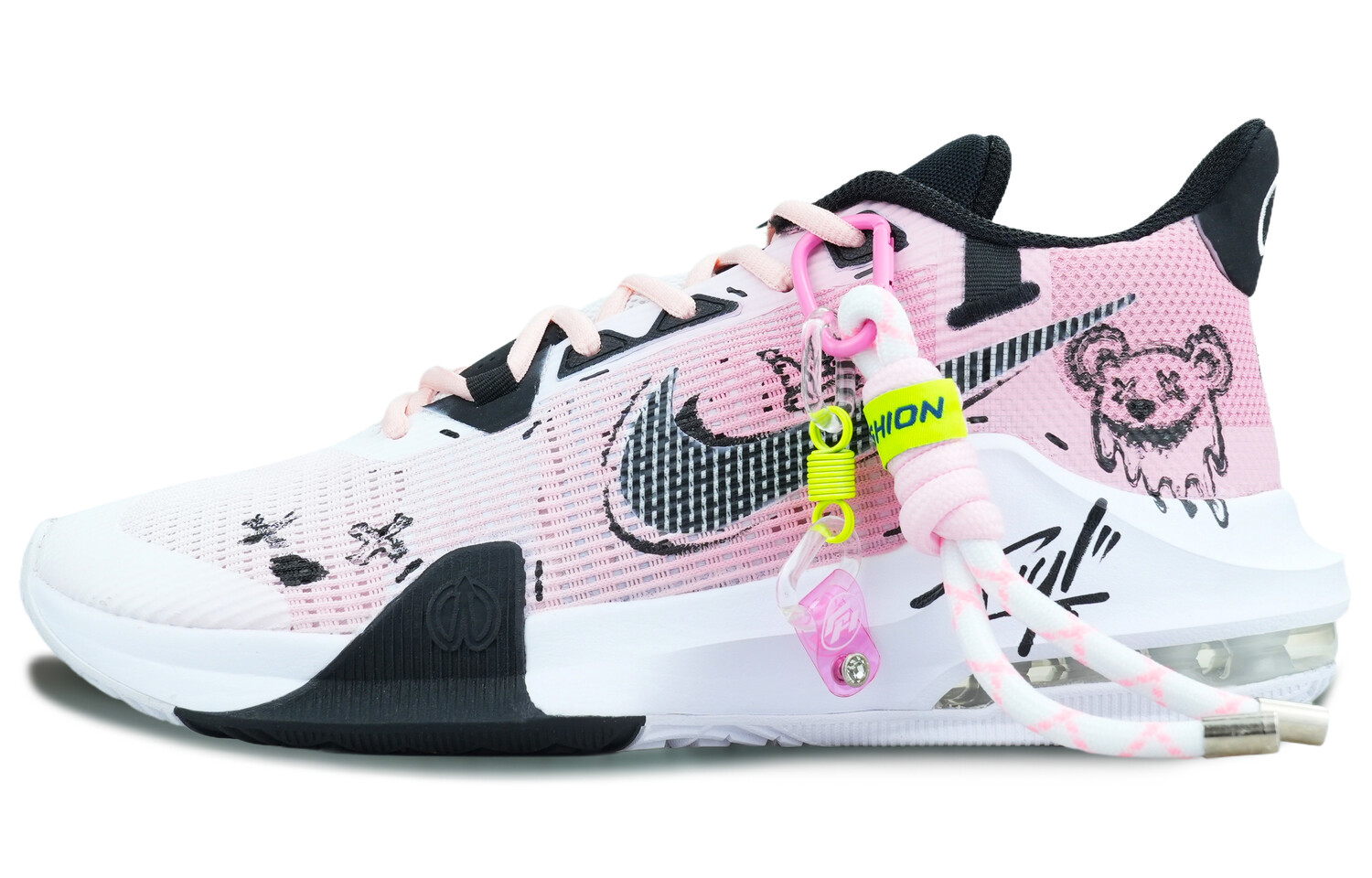 

Баскетбольные кроссовки Air Max Impact мужские с низким верхом розового/черного/белого цвета Nike