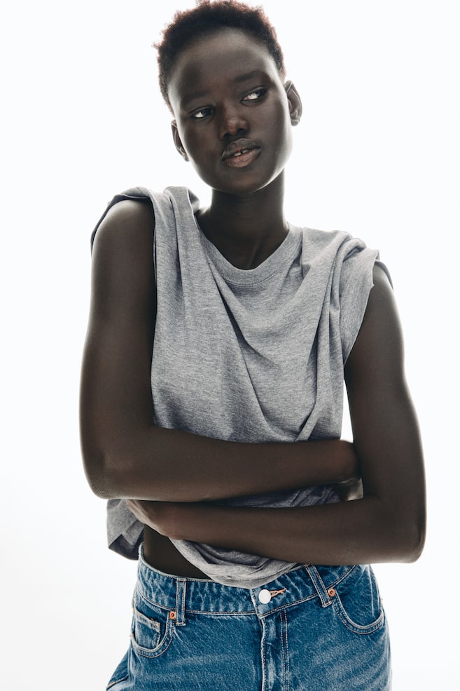 

Футболка оверсайз H&M, серый