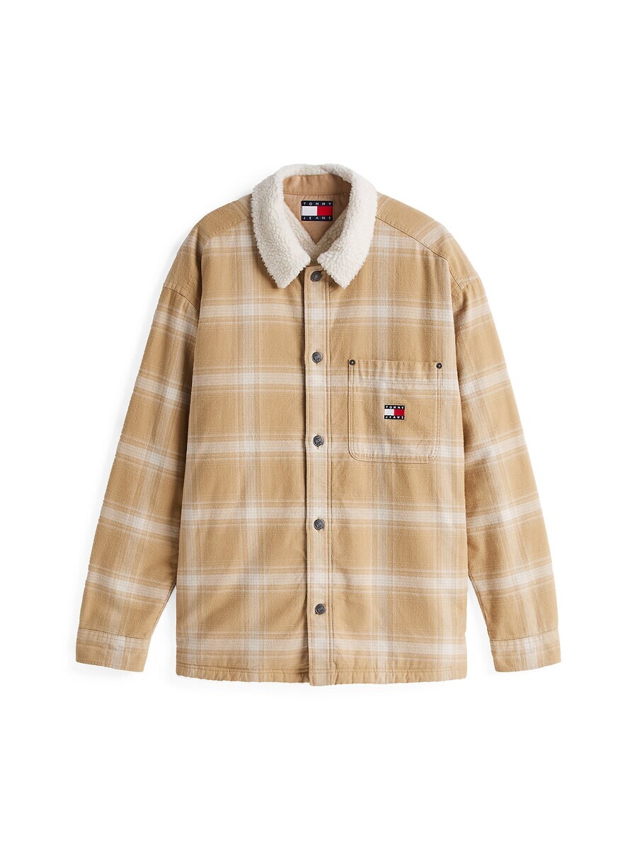 

Клетчатая рубашка Tommy Jeans Regular fit Button Up Shirt, пятнистый бежевый