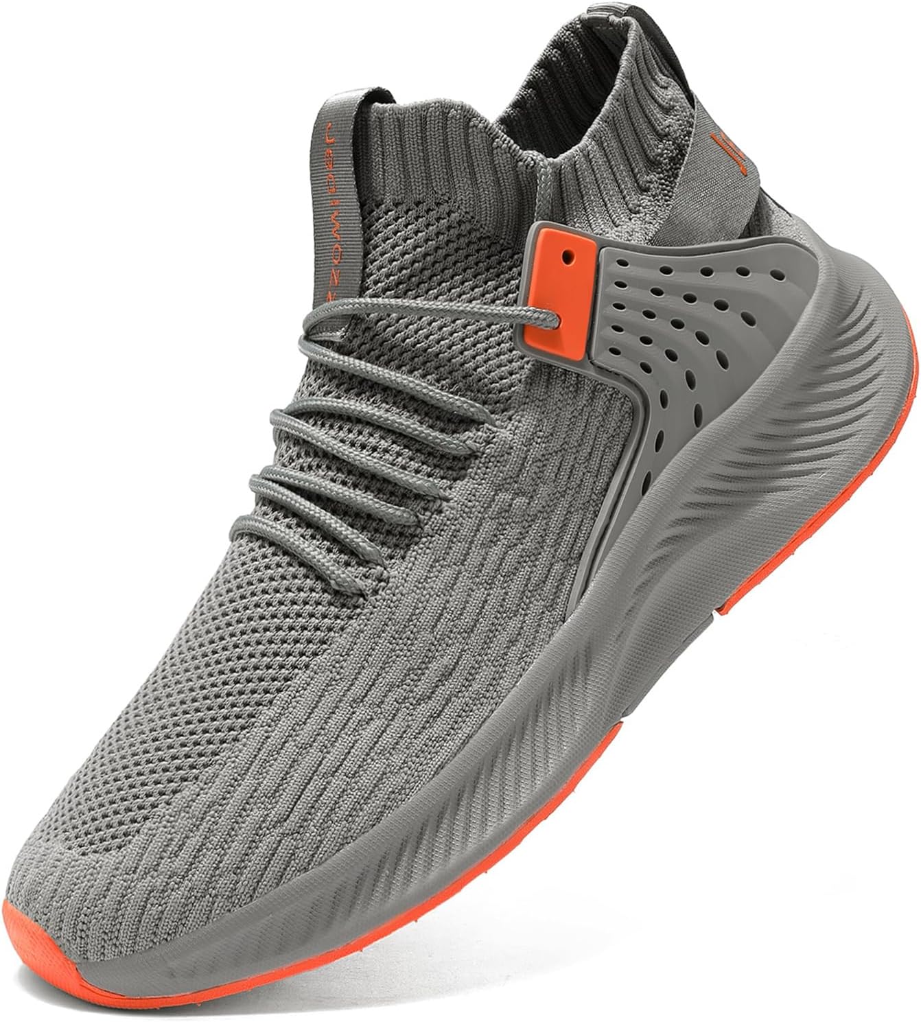 

Мужские модные кроссовки Легкие дышащие Средние высокие Повседневные прогулочные Обувь для тенниса Беговые Тренировочные Спортивные кроссовки Jealwozz, серый