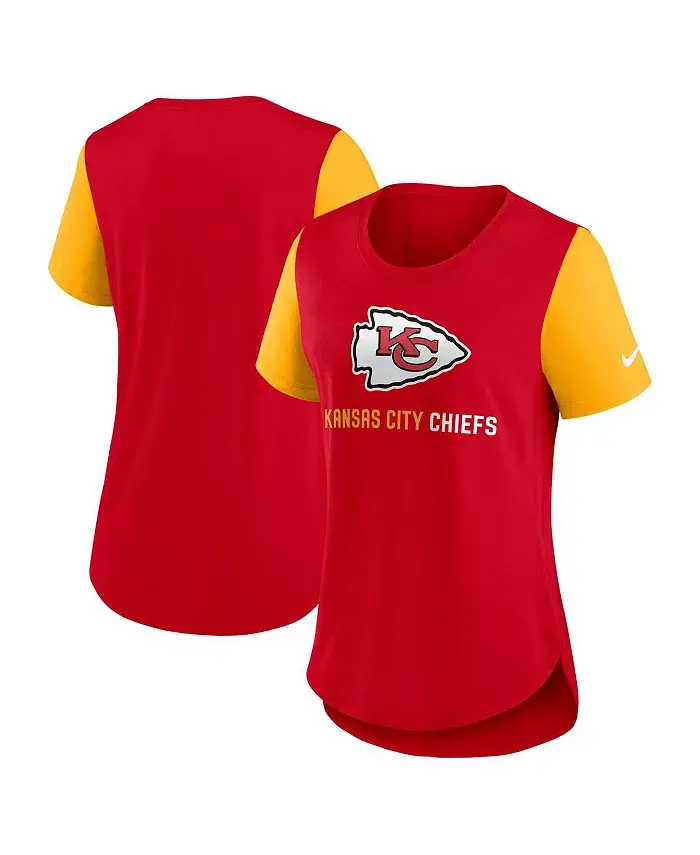 

Женская красная футболка Kansas City Chiefs Terrace Swift Tri-Blend Performance Nike