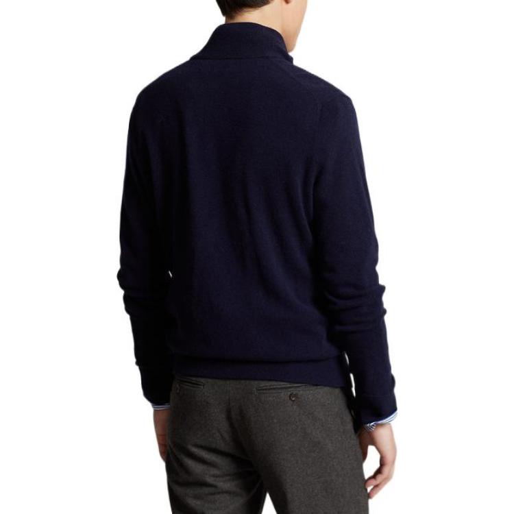 Футболка поло FW22 мужская тёмно-синяя Polo Ralph Lauren — фото 3