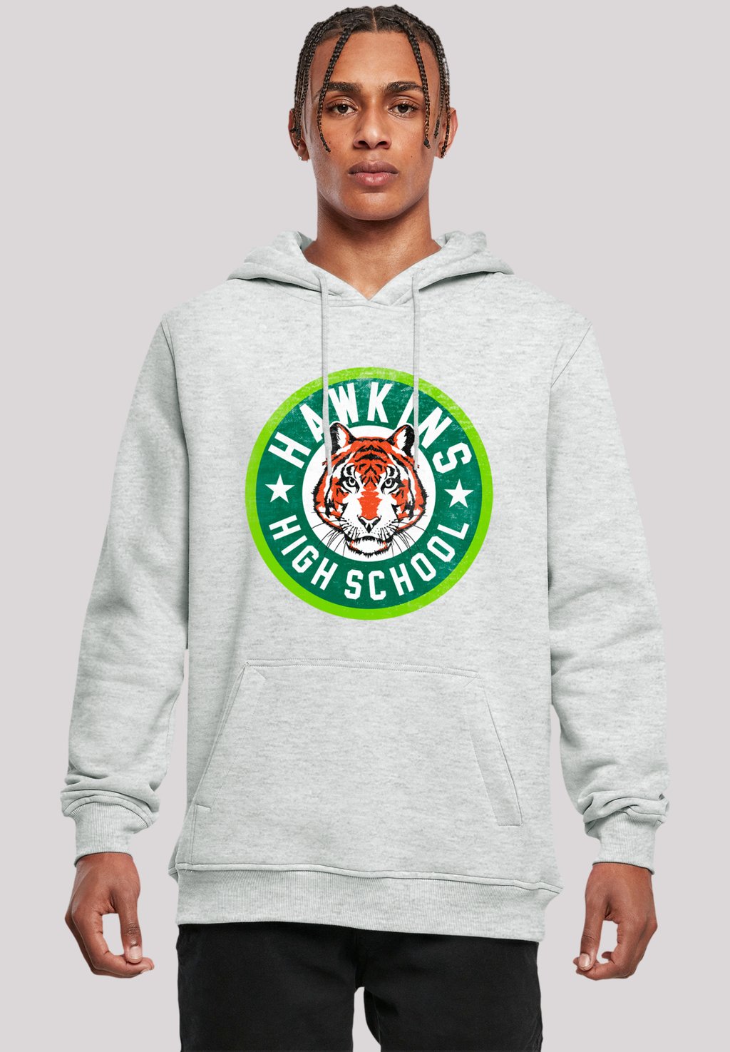 

Толстовка STRANGER THINGS HAWKINS TIGER CIRCLE NETFLIX TV SERIES - Hoodie F4NT4STIC, серый
