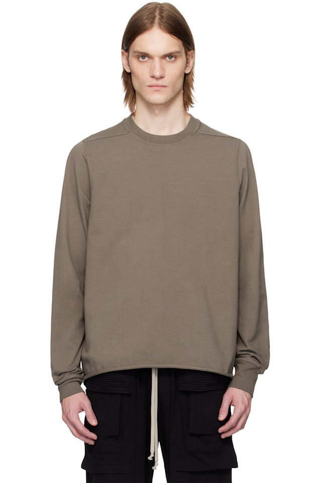 

Свитшот с круглым вырезом Hollywood Rick Owens Drkshdw, цвет dust
