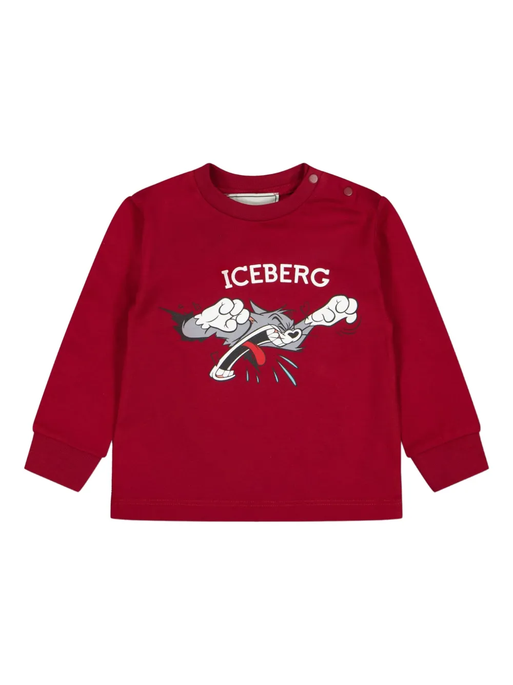 

Джемпер с графическим принтом и длинными рукавами Iceberg Kids, красный