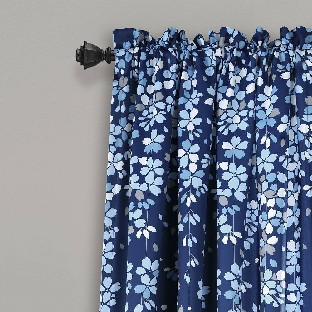 

Полумесяц 2 Плакучие цветы Оконные шторы Half Moon, цвет Navy Blue