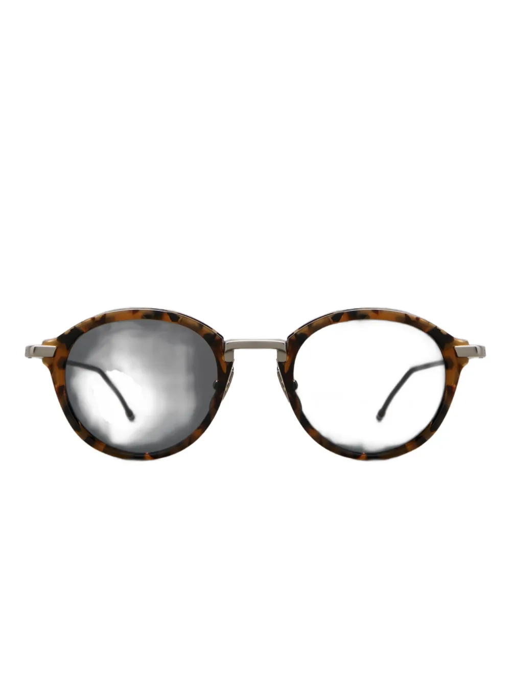 

Круглые солнцезащитные очки в черепаховой оправе Thom Browne Eyewear, коричневый