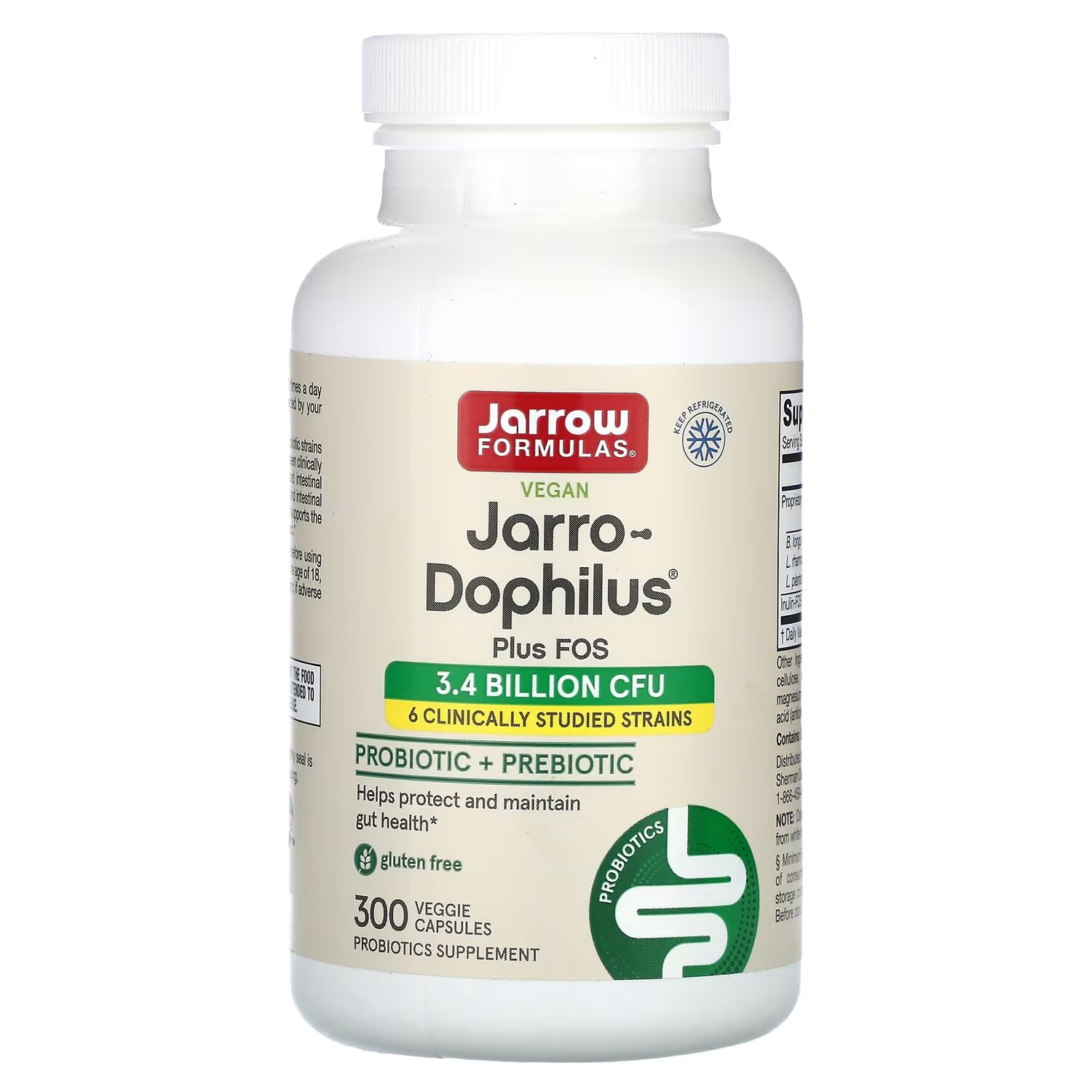 

Веганские Jarro-Dophilus Plus FOS 300 растительных капсул Jarrow Formulas