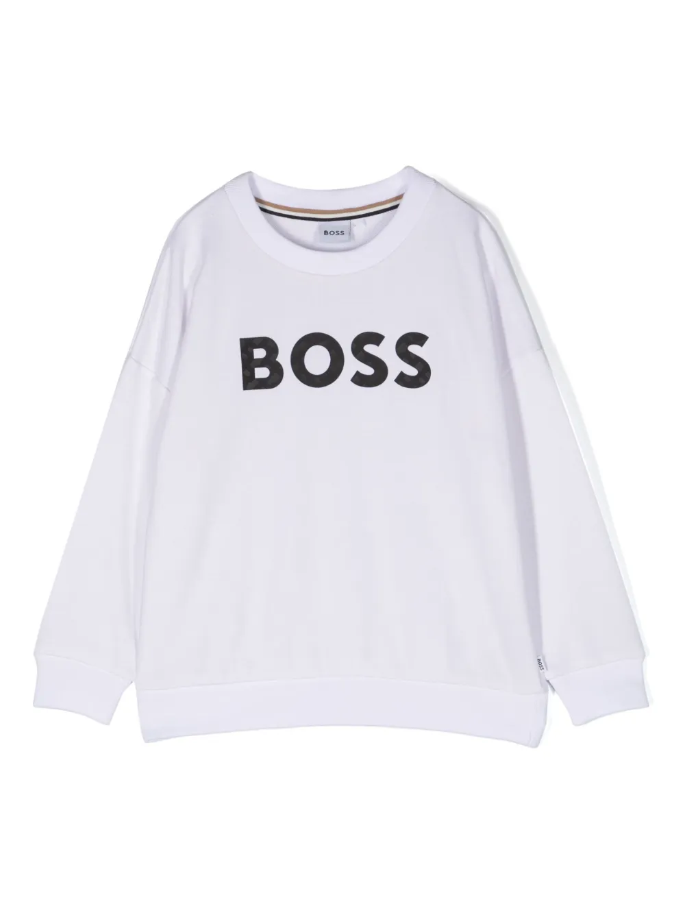 

Толстовка из джерси с логотипом Boss Kidswear, белый