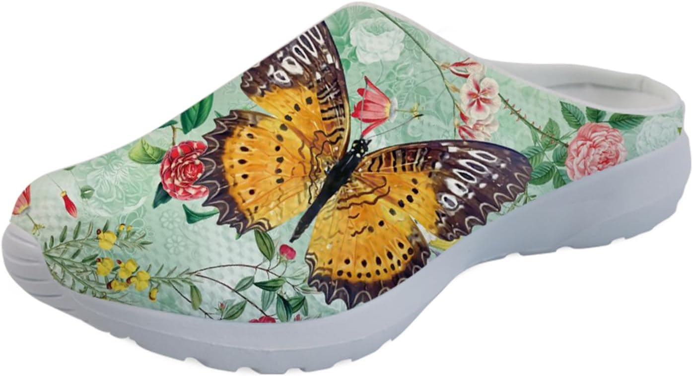 

Женские слипоны-мюли Forchrinse Black Bat Cobweb, мужские садовые сабо, сетчатые прогулочные туфли для повседневной носки, работы и спортзала, желтый