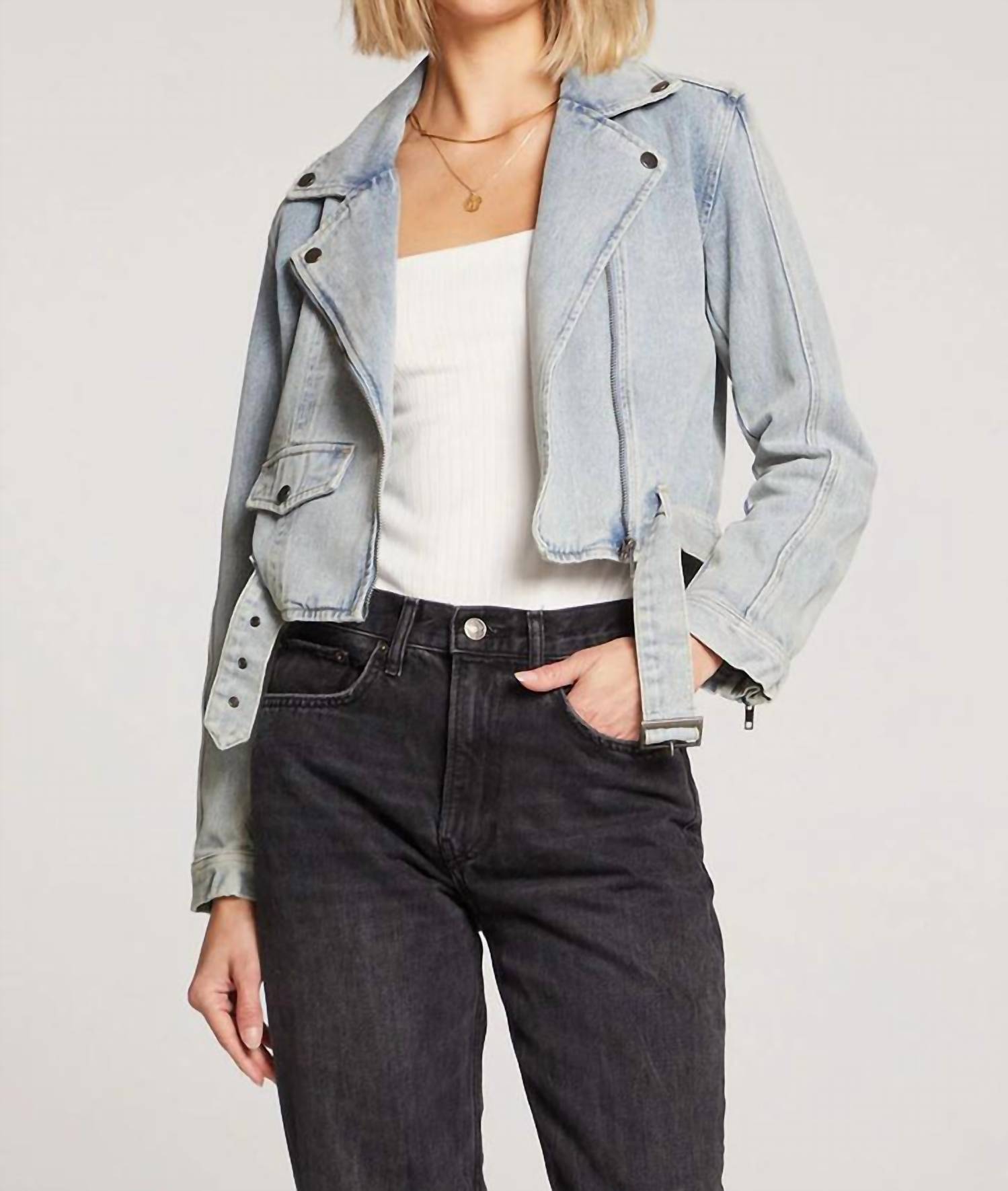 

Куртка Stella из денима Stonewash Saltwater Luxe, цвет stonewash denim